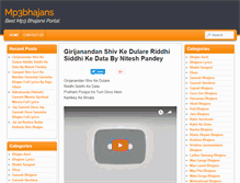 Tablet Screenshot of mp3bhajans.com